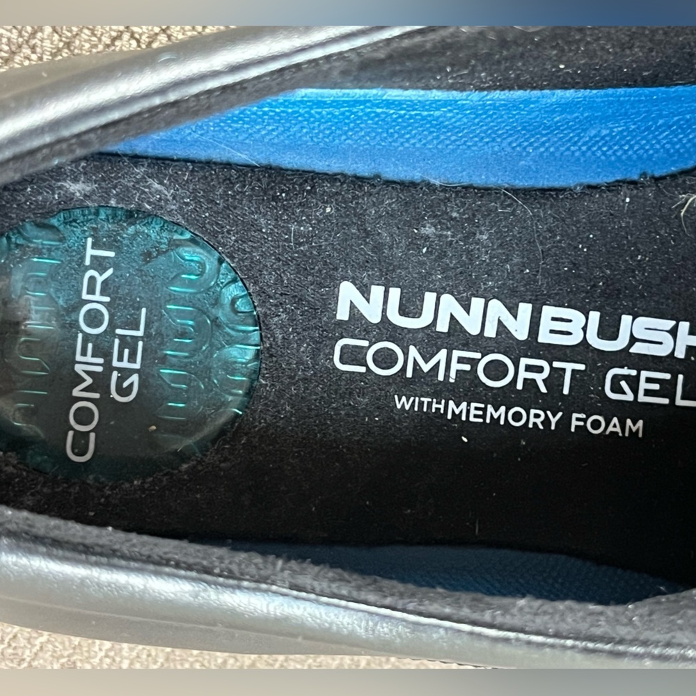 NUNN BUSH Men’s Black Wingtip Lace Up Leather Dress Shoes sz 9.5M LIKE NEW - Picture 16 of 16